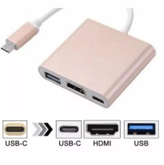 Imagem de Adaptador USB 3.1 Type C Thunderbolt 3.0 X Hdmi USB 3 Tipo C