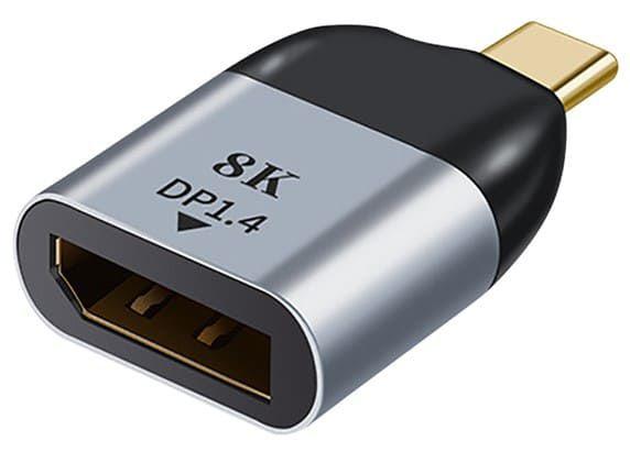Imagem de Adaptador USB-C Macho para Display Port Fêmea 1.4 8K 60Hz