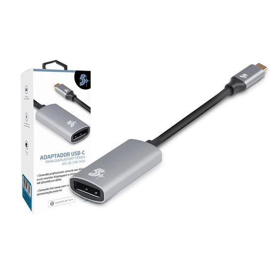 Imagem de Adaptador USB-C para DispalyPort Femea 4K 60HZ 018-7456