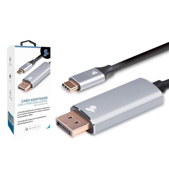 Imagem de Adaptador USB-C para Displayport, 5+, Alumínio - 018-7451