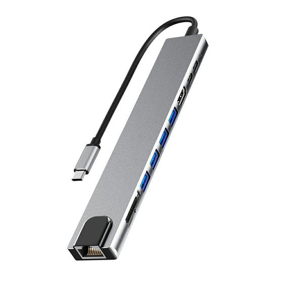 Imagem de Adaptador USB-C para Ethernet e HDMI - Hub 10 em 1 com PD de 100W