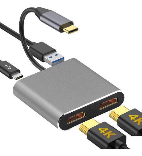 Adaptador Usb C Para Hdmi Thunderbolt - Dois Monitores - 4k Menor preço em Adaptador Usb C Para Hdmi Thunderbolt - Dois Monitores - 4k