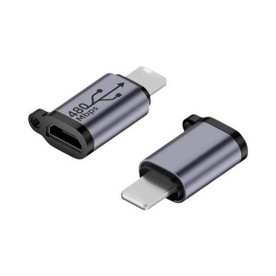 Imagem de Adaptador USB-C para Micro/Mini USB - Conversor para iPhone 14/13, Xiaomi e Samsung