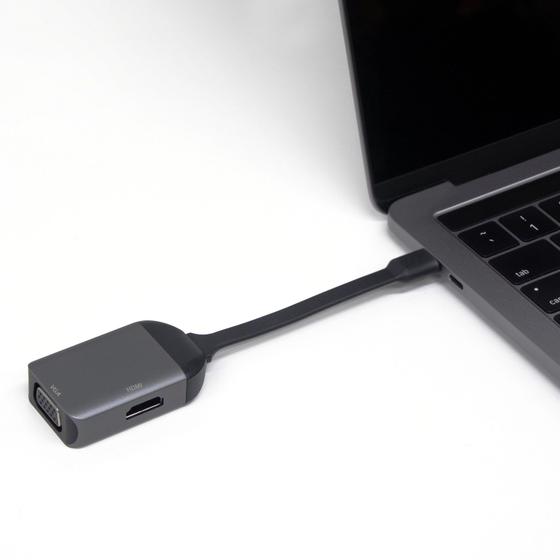 Adaptador USB-C para VGA e HDMI 4K@60Hz - 16cm Menor preço em Adaptador USB-C para VGA e HDMI 4K@60Hz - 16cm