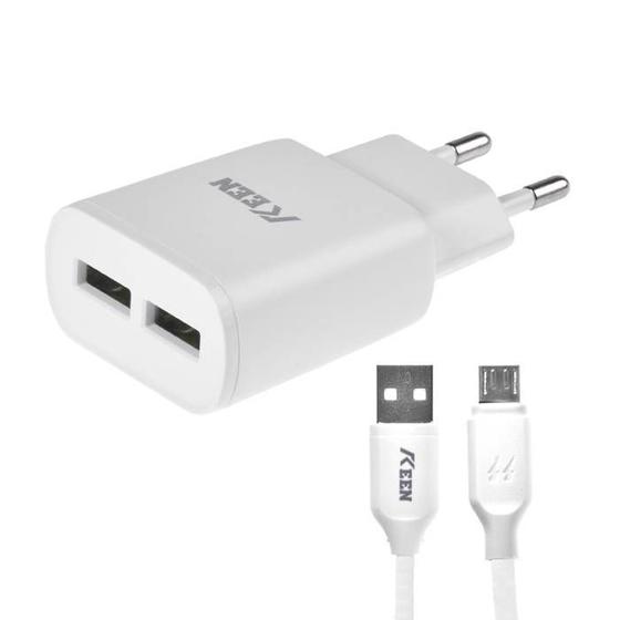 Imagem de Adaptador USB Keen KC-01 Auto Id + Cabo Micro-USB - Branco