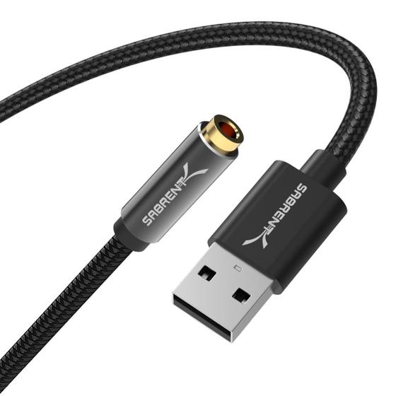 Imagem de Adaptador USB Tipo A para 3,5mm - Entrada de Áudio Dual Function