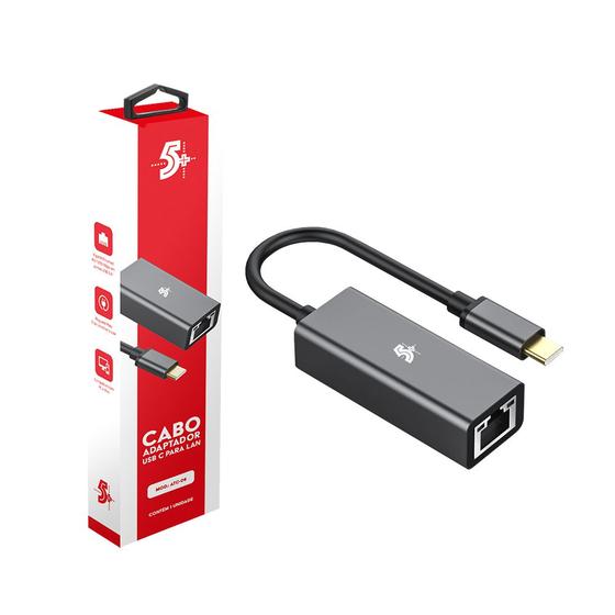 Imagem de Adaptador Usb Tipo C 3.1 Para Rede Rj45 Gigabit +nf Original