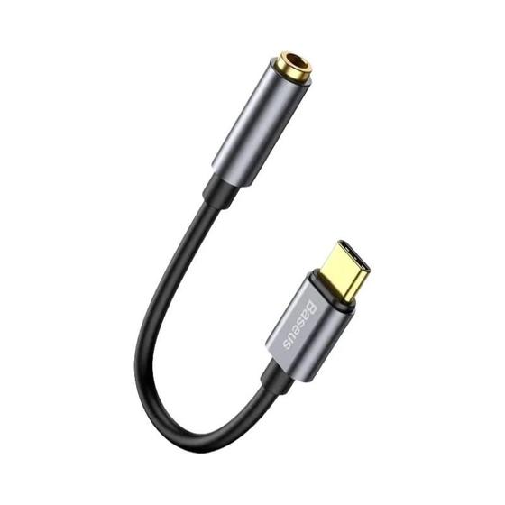 Imagem de Adaptador USB Tipo C para 3,5mm Baseus - Áudio para Huawei, Xiaomi e Mais