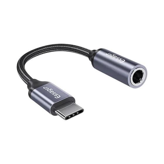 Imagem de Adaptador USB Tipo C para 3,5mm - Cabo Auxiliar de Áudio para Fones de Ouvido Xiaomi