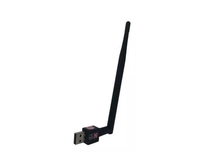 Imagem de Adaptador Usb Wifi Receptor Wireless 802 Antena Longa 5 Dbi