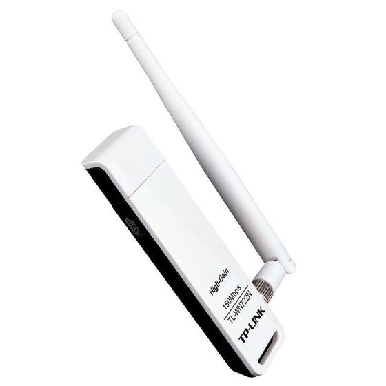 Imagem de Adaptador USB Wireless TL-WN722N 150Mbps, Antena 4 dBi, QSS - TP Link - TP-Link