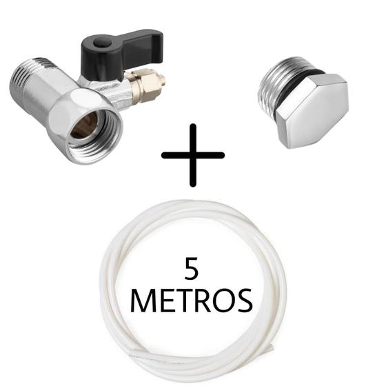 Adaptador Válvula Conexão Filtro Purificador de Água Electrolux Com Tampão e Mangueira 5m Menor preço em Adaptador Válvula Conexão Filtro Purificador de Água Electrolux Com Tampão e Mangueira 5m