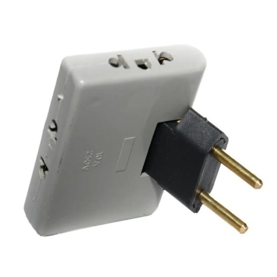 Imagem de Adaptador Versátil Benjamin Bivolt Flexível Com 3 Entradas