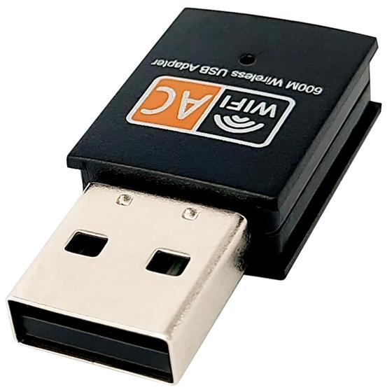 Adaptador Wifi 5Ghz USB 2.0 600 Mbps Dual Band 2.4G e 5G Receptor Wireless Ac Wi-fi Notebook Desktop PC Internet Menor preço em Adaptador Wifi 5Ghz USB 2.0 600 Mbps Dual Band 2.4G e 5G Receptor Wireless Ac Wi-fi Notebook Desktop PC Internet