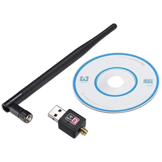 Imagem de Adaptador Wifi Usb Receptor Antena Wireless