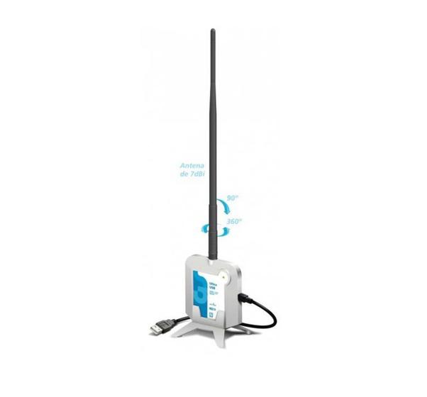 Adaptador Wireless Ultra USB 150Mbps C/ Antena 7dbi 500mw GTS 78.01150USAP Menor preço em Adaptador Wireless Ultra USB 150Mbps C/ Antena 7dbi 500mw GTS 78.01150USAP