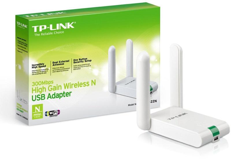 Imagem de Adaptador Wireless USB 300Mpbs Tp-Link TL-WN 822N 2X Antenas