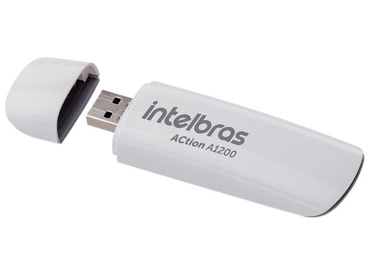 Imagem de Adaptador Wireless USB Intelbras INET 4710018 Action A1200 3.0 Dual BAND 1200MBPS