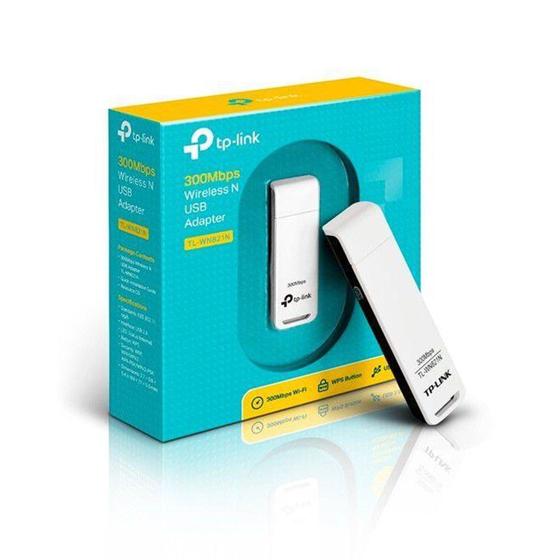 Imagem de Adaptador Wireless Usb Wifi Sem Fio 300mbps Tp-link Tl-wn821n