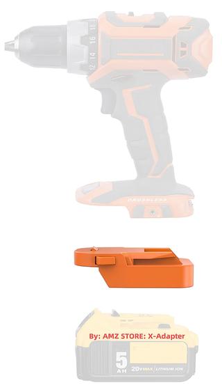 Imagem de Adaptador X-Adapter 1X para Ferramentas Ridgid 18V e DeWalt 20V MAX XR (DCB203/DCB205)