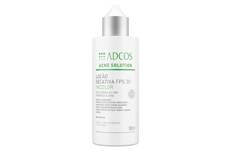 Imagem de Adcos Acne Solution Loção Secativa FPS30 Incolor 50ml