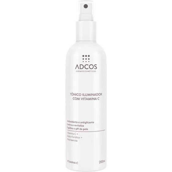 Adcos Derma Complex Tônico Iluminador com Vitamina C 200ml - Puffs ...