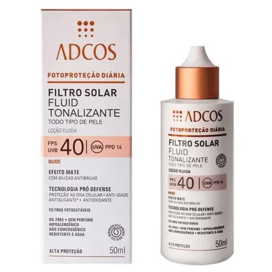 Imagem de ADCOS filtro solar fluid tonalizante fps40 50ml - 7897975698768 ADCOS