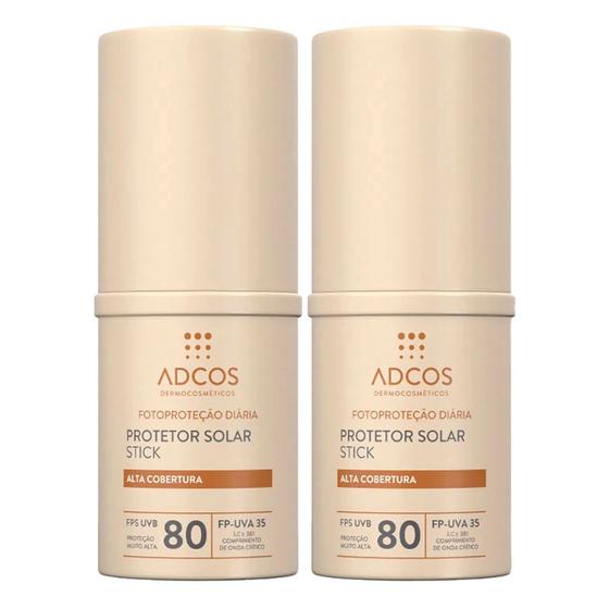 Imagem de Adcos Kit com 2 Protetores Solares com Cor FPS80 - Nude