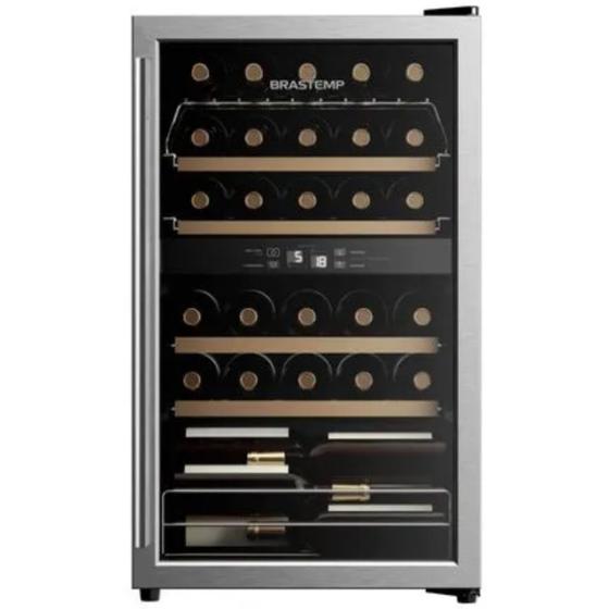 Imagem de Adega Brastemp 33 Garrafas Dual Zone Inox 110V BZB33BEANA