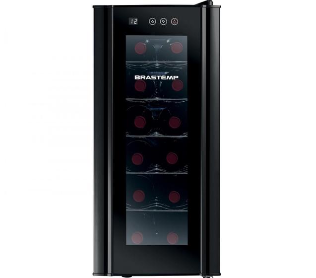Adega Climatizada Brastemp 12 Garrafas com Painel Touch All Black BZC12 B Preto Menor preço em Adega Climatizada Brastemp 12 Garrafas com Painel Touch All Black BZC12 B Preto