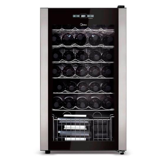 Adega Midea Preto - 34 Garrafas - 220v - Wbb342