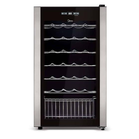 Imagem de Adega Climatizada de Vinhos Midea 34 Garrafas com Painel Touch 220V Preto - WBB342