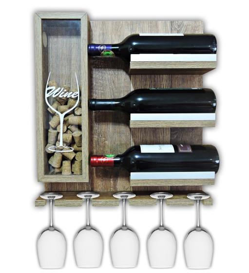 Adega de Madeira MDF Suporte Vinhos Porta taças Porta Rolhas Decoração 41x45cm Western Menor preço em Adega de Madeira MDF Suporte Vinhos Porta taças Porta Rolhas Decoração 41x45cm Western