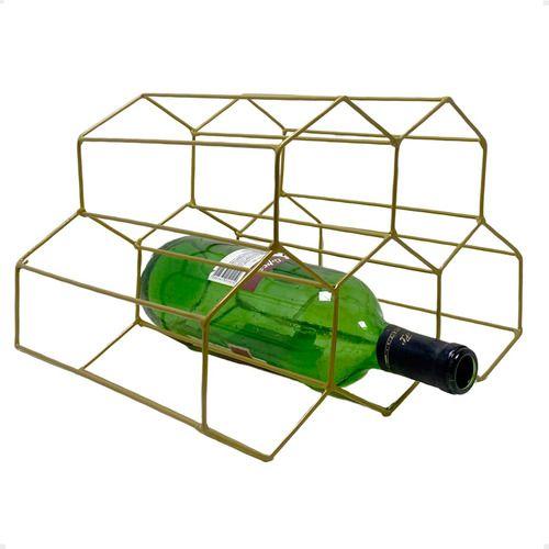 Imagem de Adega De Mesa Empilhável Porta Garrafas Vinho Aço Oferta