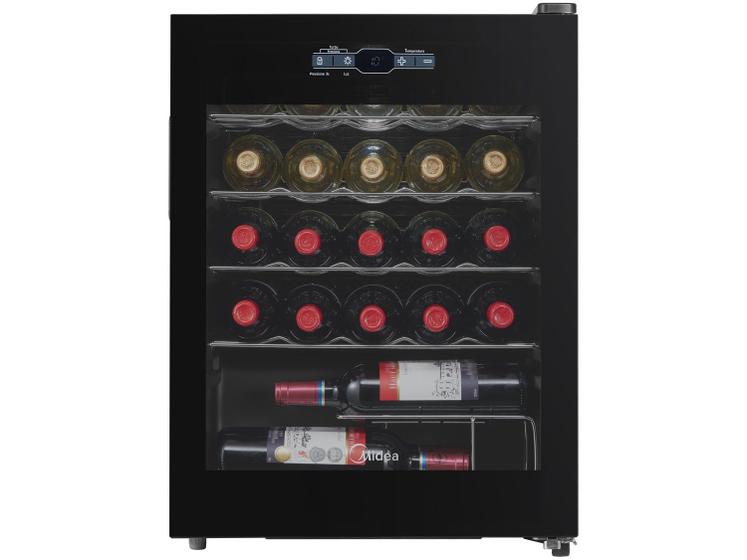 Adega de Vinhos Midea Inverter para 24 Garrafas com até 18C - MDRW110FGGGL3