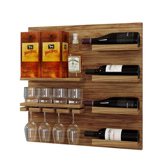 Adega Milão Barzinho parede porta taça vinhos whiskies garrafas MDF 67,5x60 Menor preço em Adega Milão Barzinho parede porta taça vinhos whiskies garrafas MDF 67,5x60