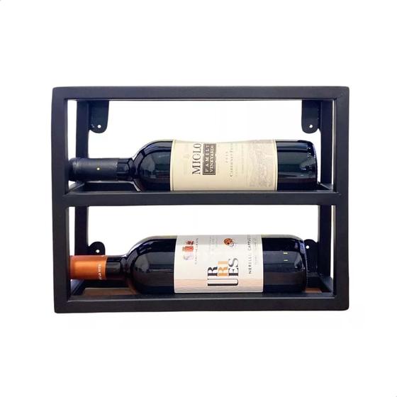 Imagem de Adega para vinho suporte de parede nicho indutrial garrafa