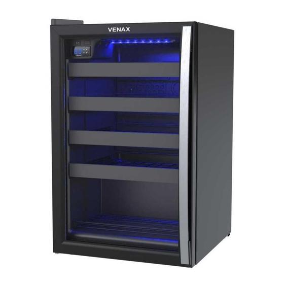 Imagem de Adega Piubella 100 Para 24 Garrafas 82 Litros Porta Invertida Preto 220V - Venax