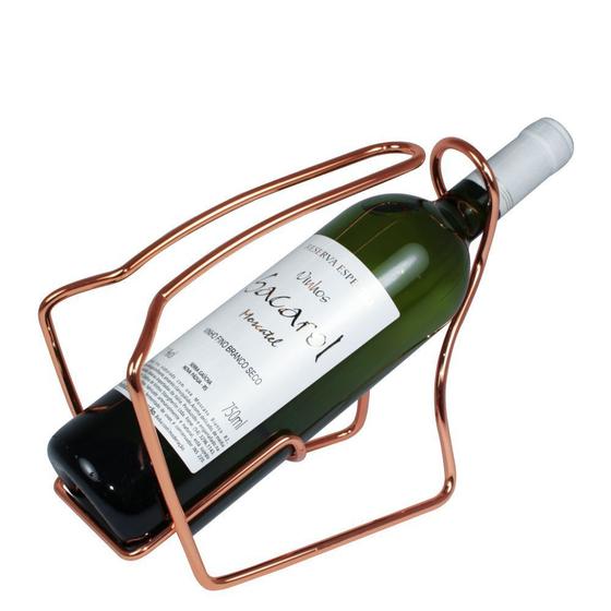 Adega Suporte Porta Garrafa de Vinho Acabamento em Cobre Menor preço em Adega Suporte Porta Garrafa de Vinho Acabamento em Cobre