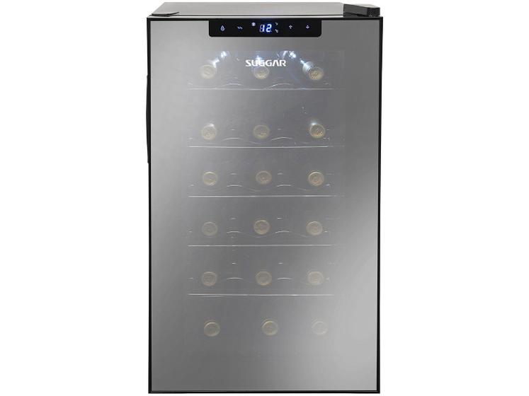 Adega Termoelétrica Suggar Cannes 18 Garrafas Porta Espelhada Painel Touch 127v Preta - AD1811PT