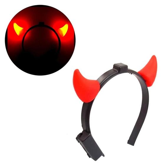 Imagem de Adereço Tiara Diabinha Com Led Un