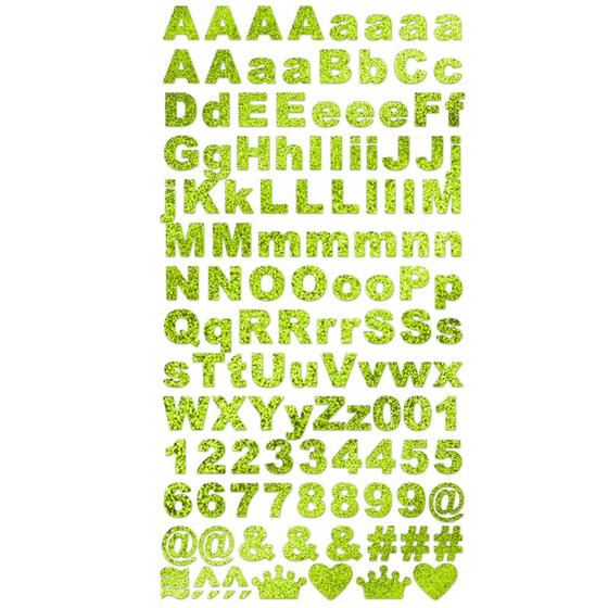 Imagem de Adesivo Alfabeto AM - Glitter - Verde Claro