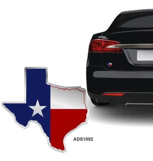 Imagem de Adesivo Bandeira Texas Resinado Emblema Universal Carro Moto