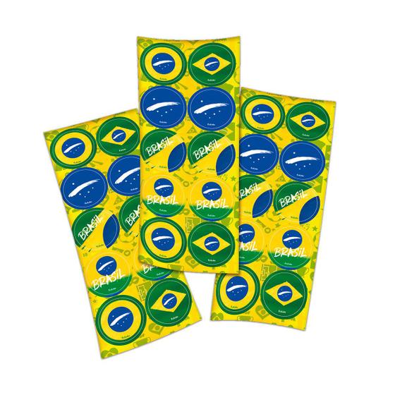 Imagem de Adesivo Brasil 2022 Redondo 30UN - Festcolor