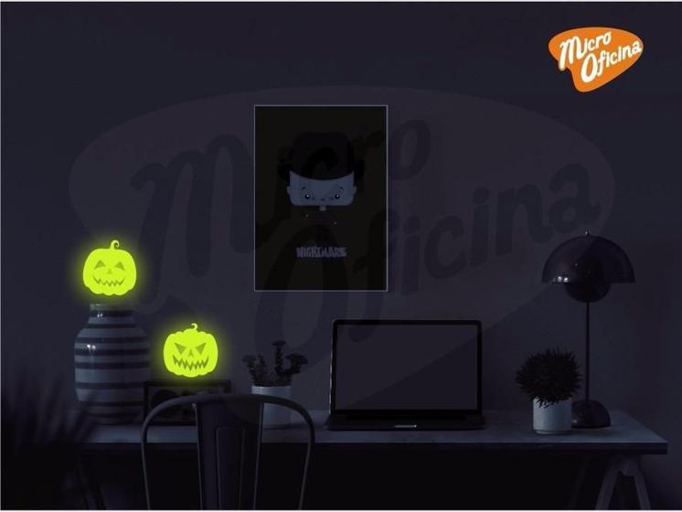 Adesivo Brilha No Escuro - 2 Abóboras Halloween Novo Menor preço em Adesivo Brilha No Escuro - 2 Abóboras Halloween Novo