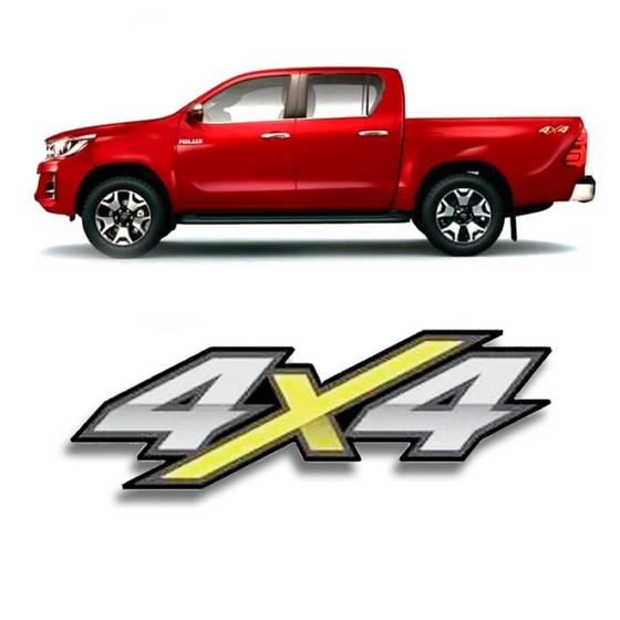 Imagem de Adesivo Caçamba Lateral Hilux Sigla 4X4 2017 A 2020