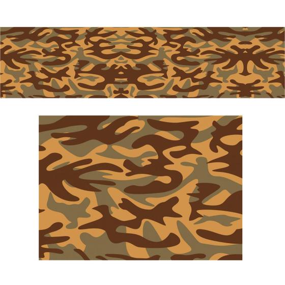 Imagem de Adesivo Camuflado Exercito Militar Marrom Laranja 2,00X0,50