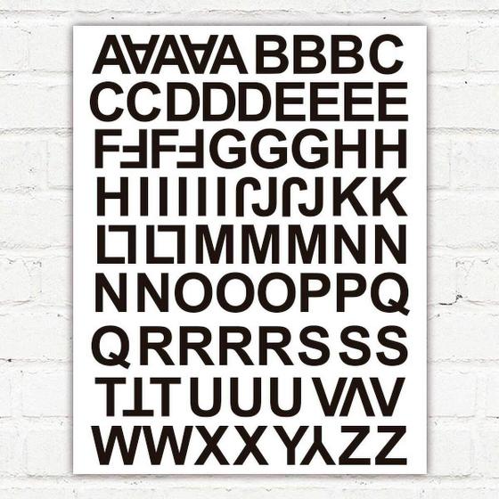 Imagem de Adesivo Cartela Decorativa Alfabética-En 118X158Cm