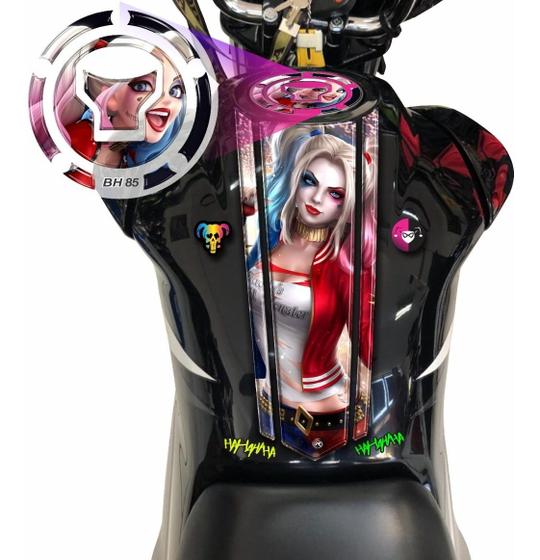 Imagem de Adesivo Cg160 Gravata E Bocal Arlequina Harley Quinn Gv225