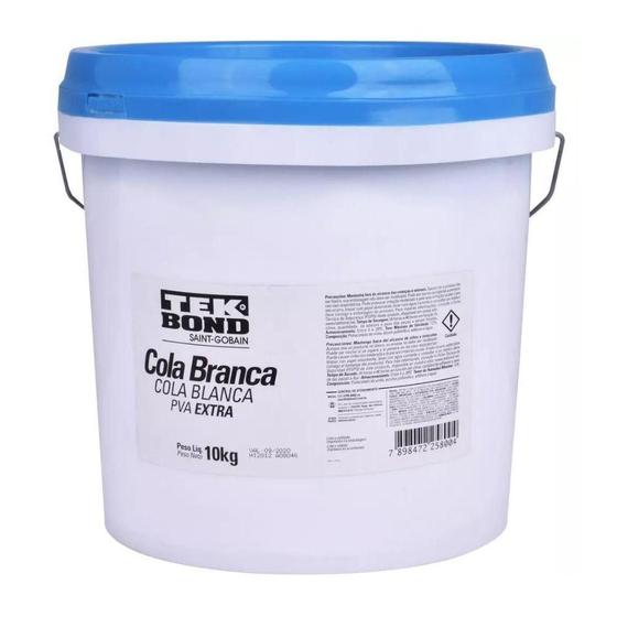 Imagem de Adesivo Cola Branca Pva Extra Forte Balde 10Kg Tekbond